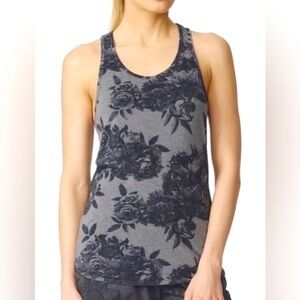 adidas women’s black rose floral tank top